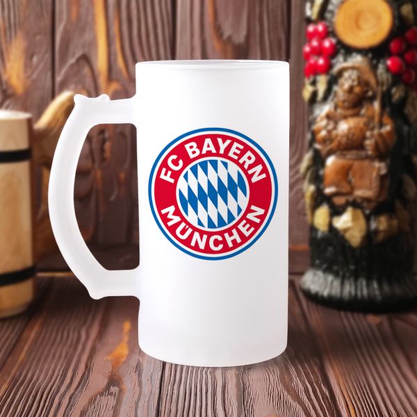 Пивной бокал с логотипом футбольного клуба (Бавария) "FC Bayern München" Б-М-00056 фото